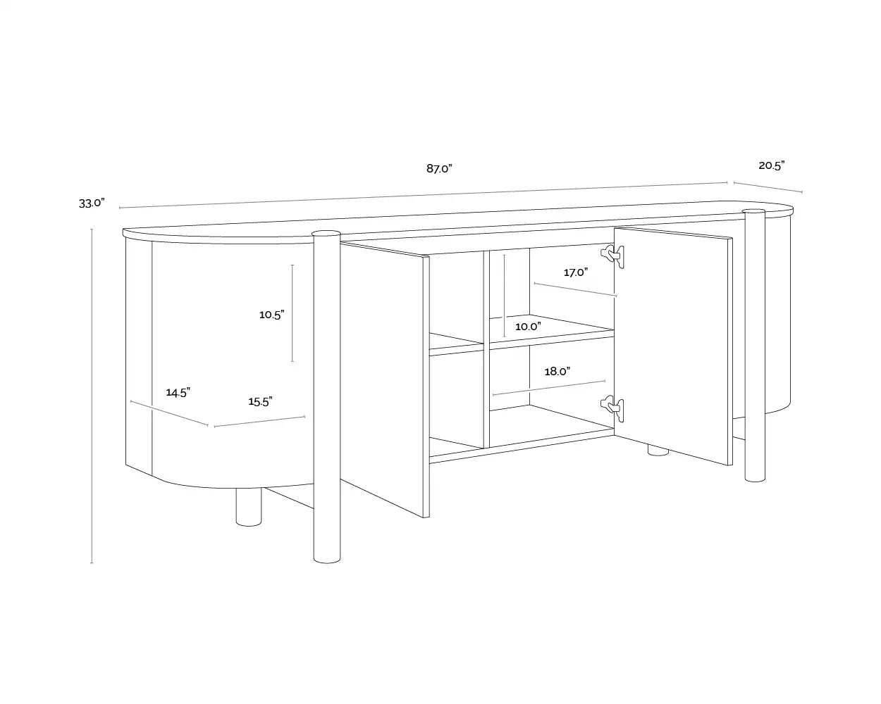 Sunpan BANYAN SIDEBOARD - Side