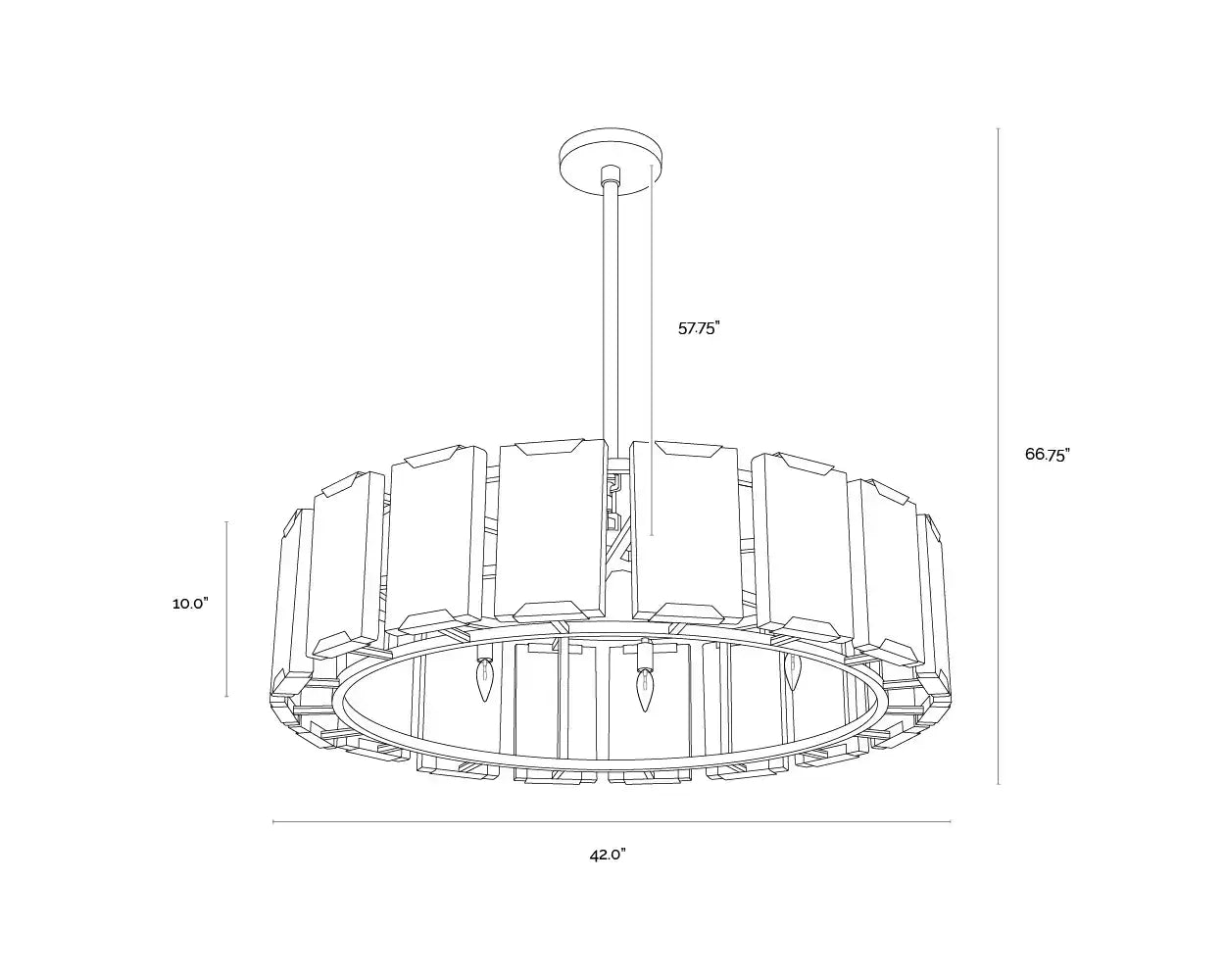 Sunpan, ROVIRA CHANDELIER, CHANDELIER LIGHT