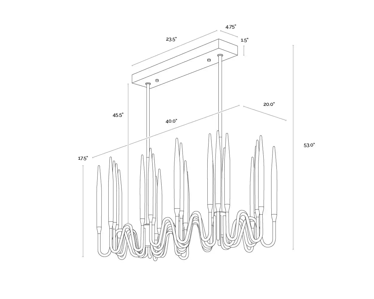 Sunpan, HESTIA CHANDELIER, CHANDELIER LIGHT
