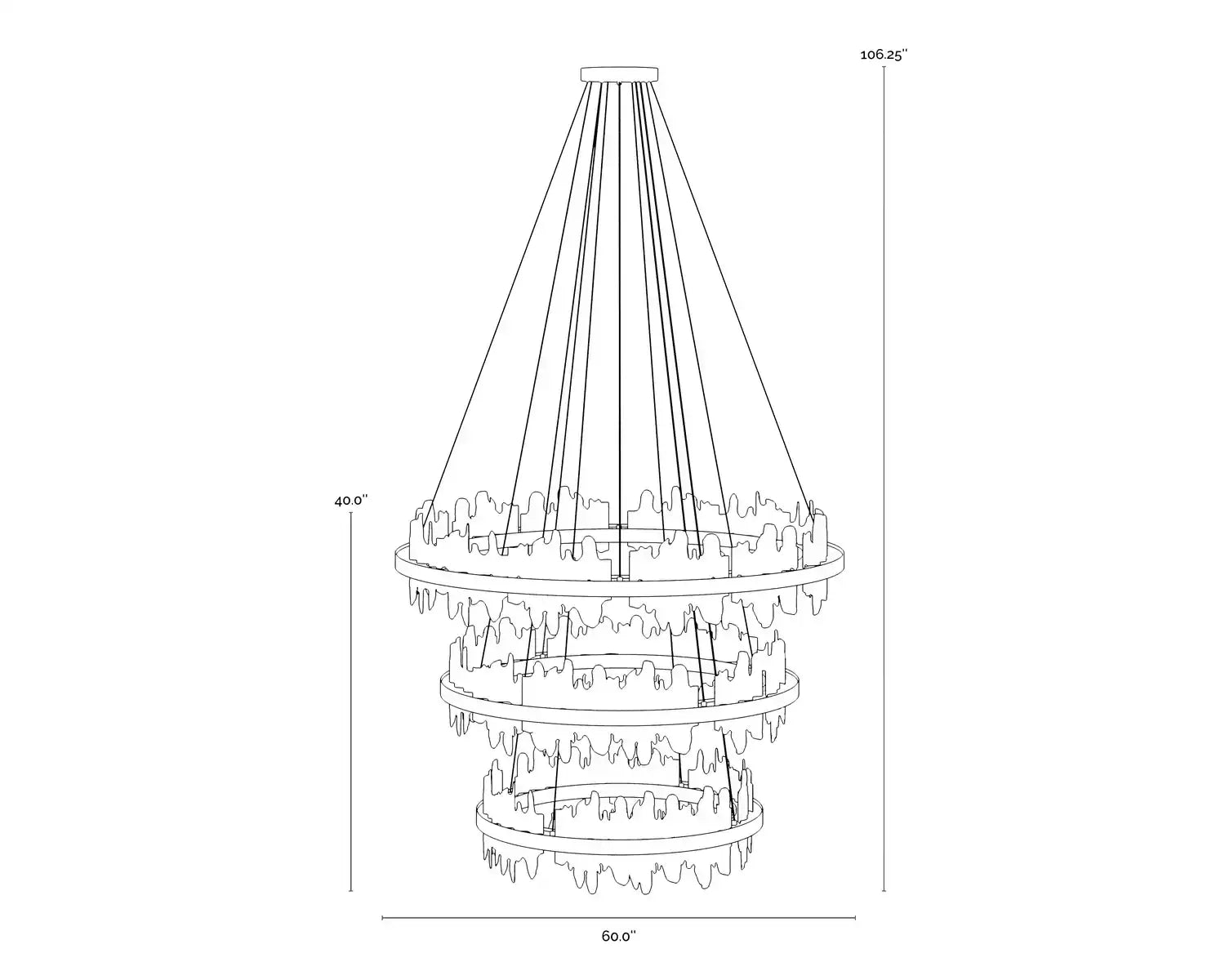Sunpan, ICARUS CHANDELIER, CHANDELIER LIGHT