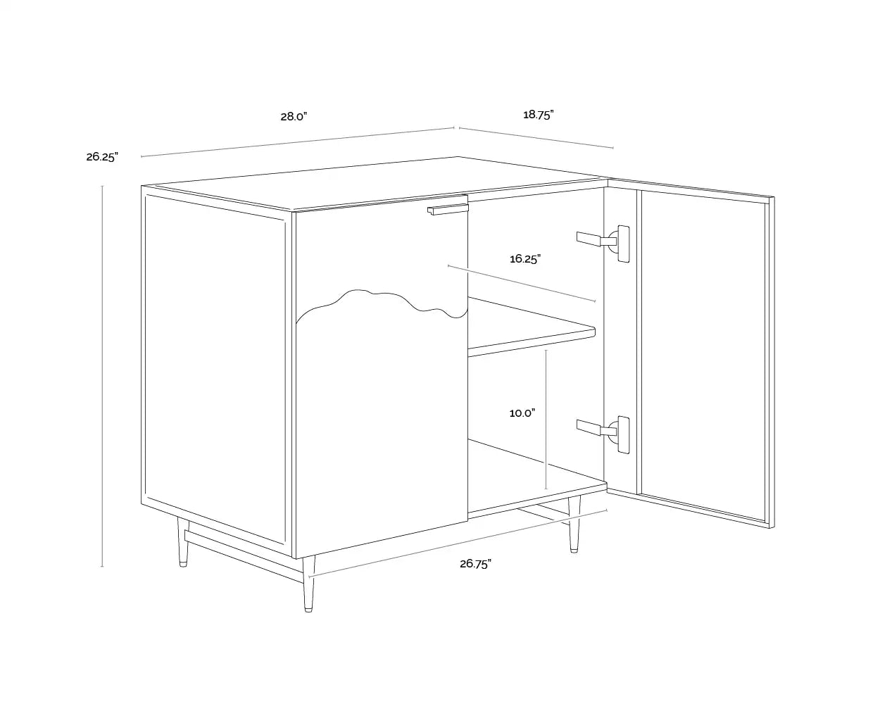 SUNPAN AUBURN NIGHTSTAND - Nightstands