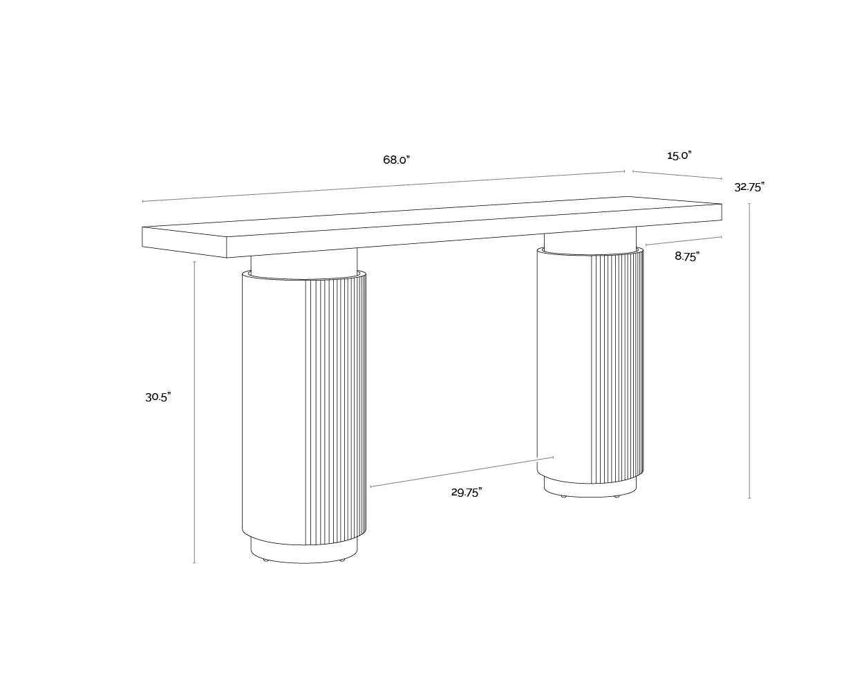 Sunpan ASHVA CONSOLE TABLE - Consoles