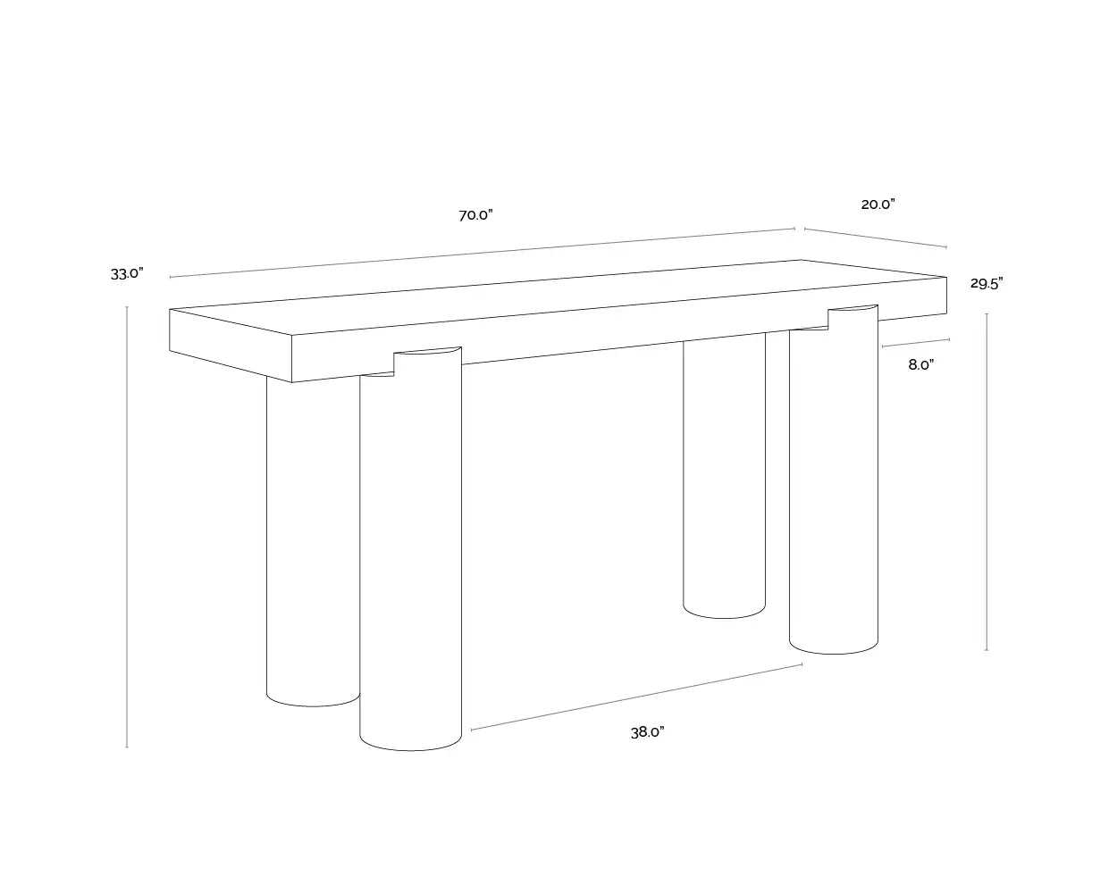Sunpan ARDI CONSOLE TABLE - Consoles
