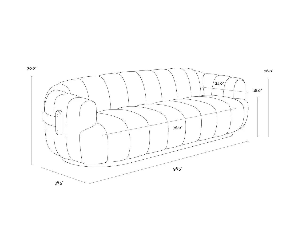Sunpan TADEO SOFA - Sofa