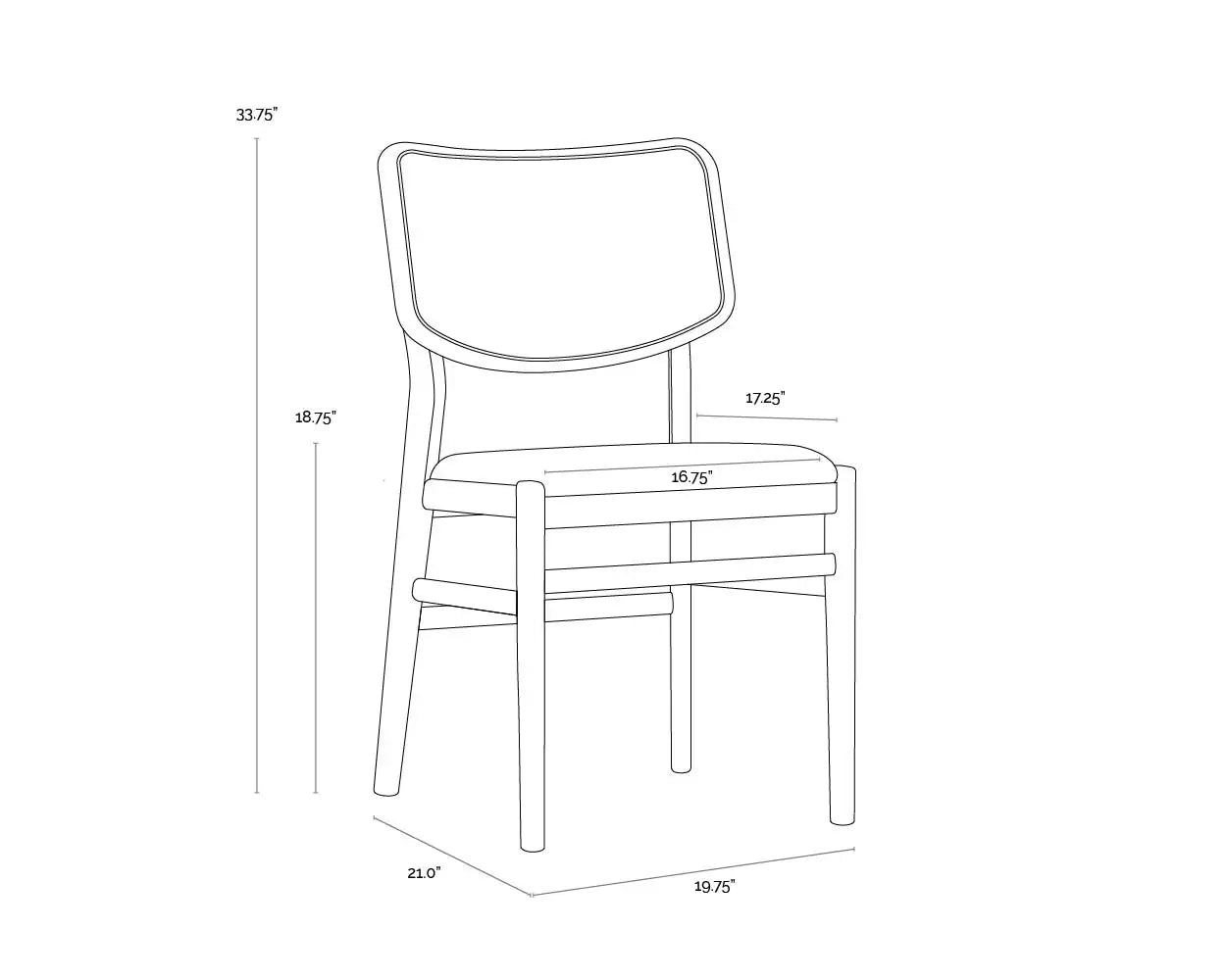 Sunpan ANNEX DINING CHAIR - Dining Chairs