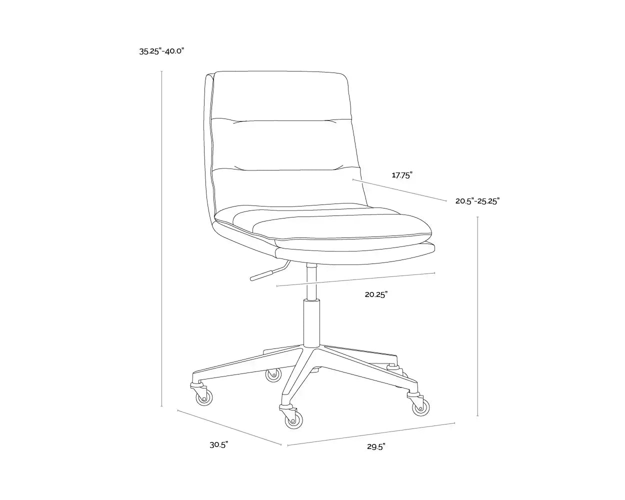 Sunpan, STINSON OFFICE CHAIR, BENCHES, OTTOMAN & STOOLS
