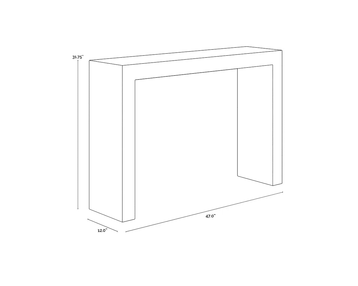 Sunpan AXLE CONSOLE TABLE - Outdoor Furniture