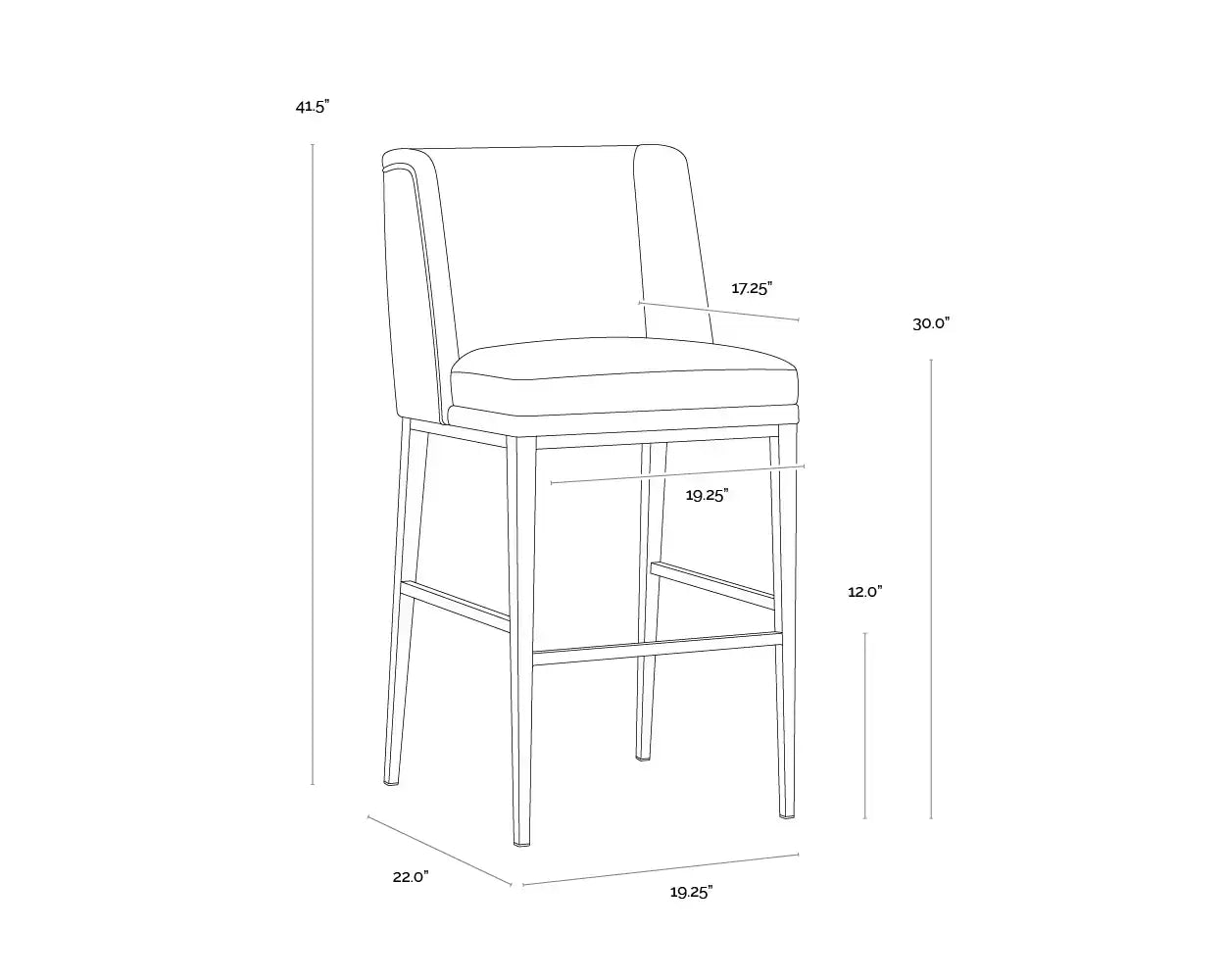 Sunpan JOPLIN BARSTOOL - Bar Stools