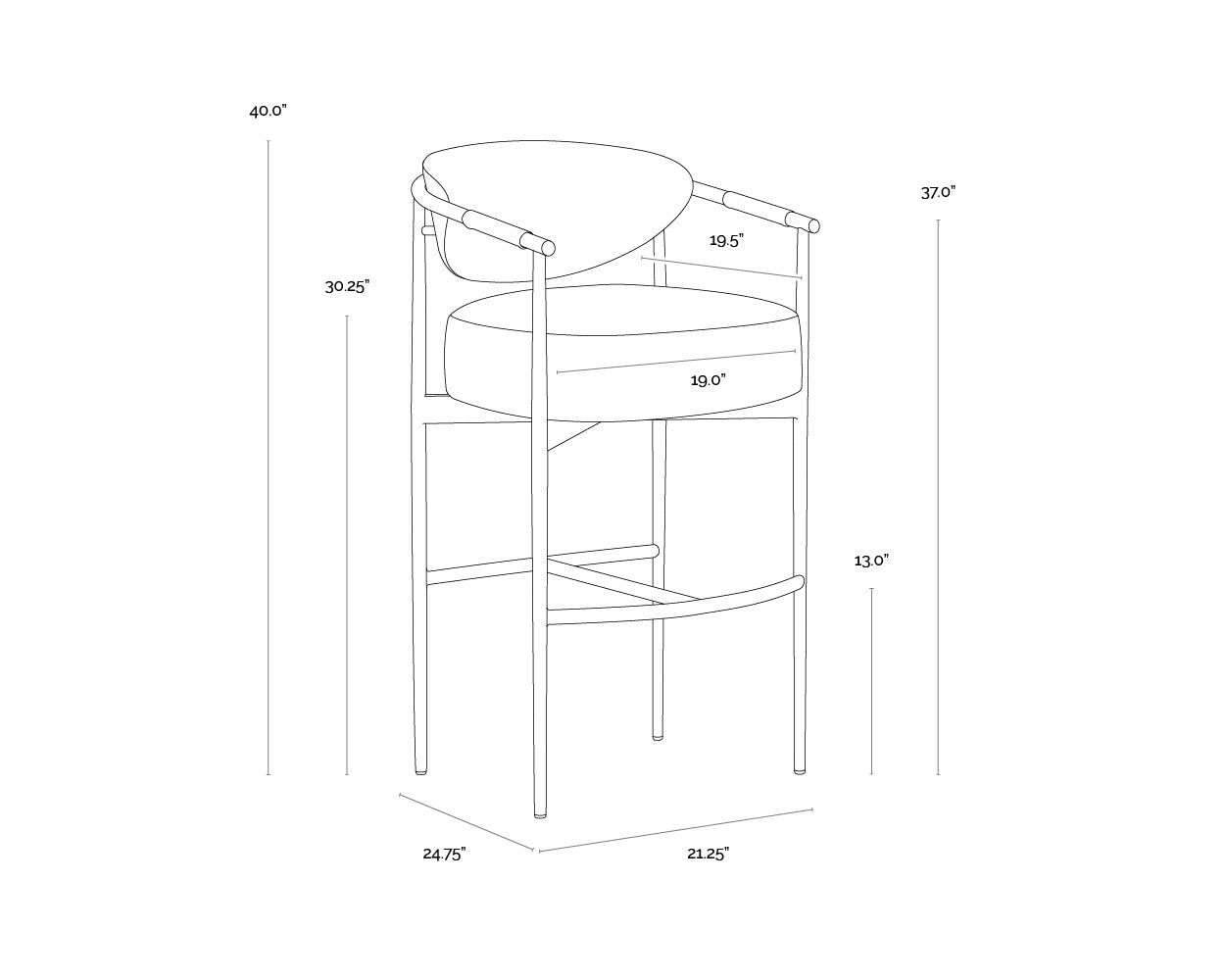 Sunpan HELOISE BARSTOOL - Bar Stools