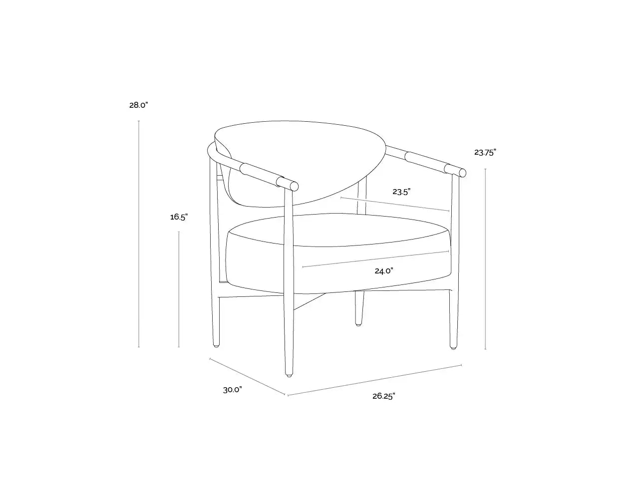 Sunpan HELOISE LOUNGE CHAIR - Lounge