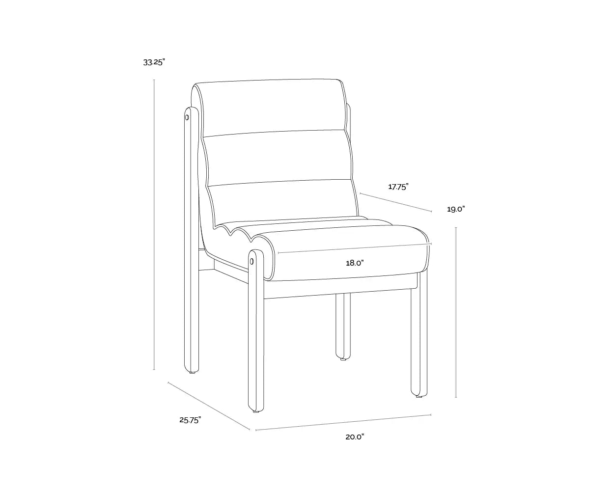 Sunpan BERTIE DINING CHAIR - Dining Chairs