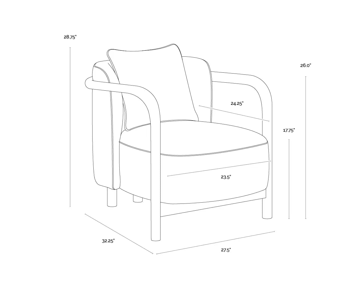 Sunpan BEATRICE LOUNGE CHAIR - Lounge