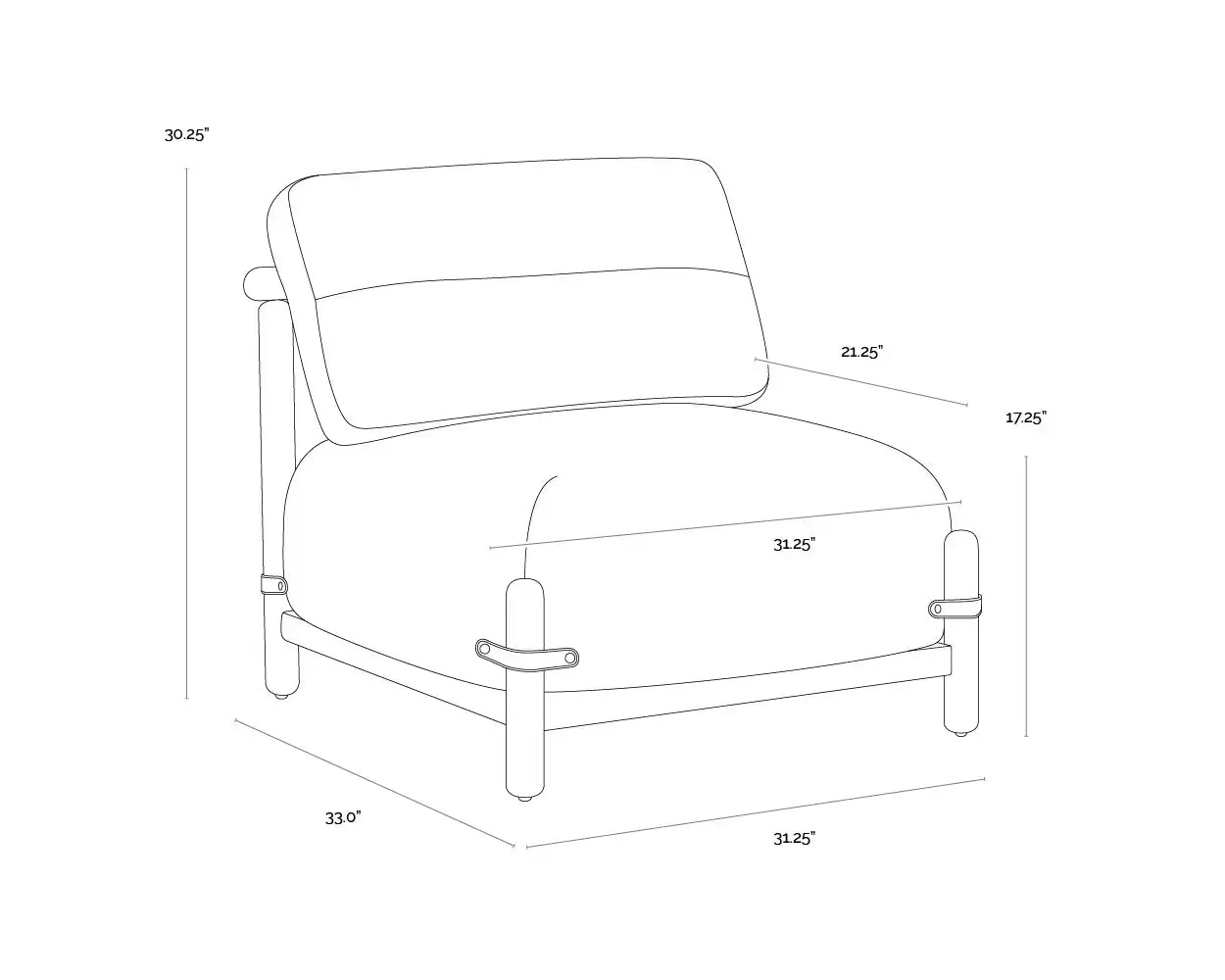 Sunpan HOLST LOUNGE CHAIR - Lounge