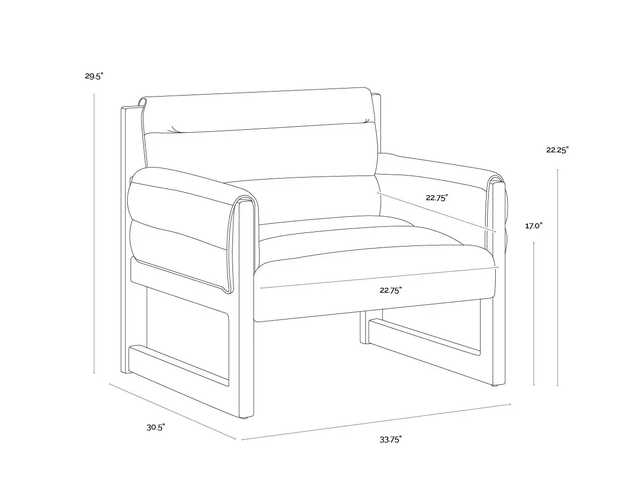 Sunpan FERGUSON LOUNGE CHAIR - Lounge