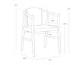 Sunpan ARAN DINING ARMCHAIR - Dining Chairs