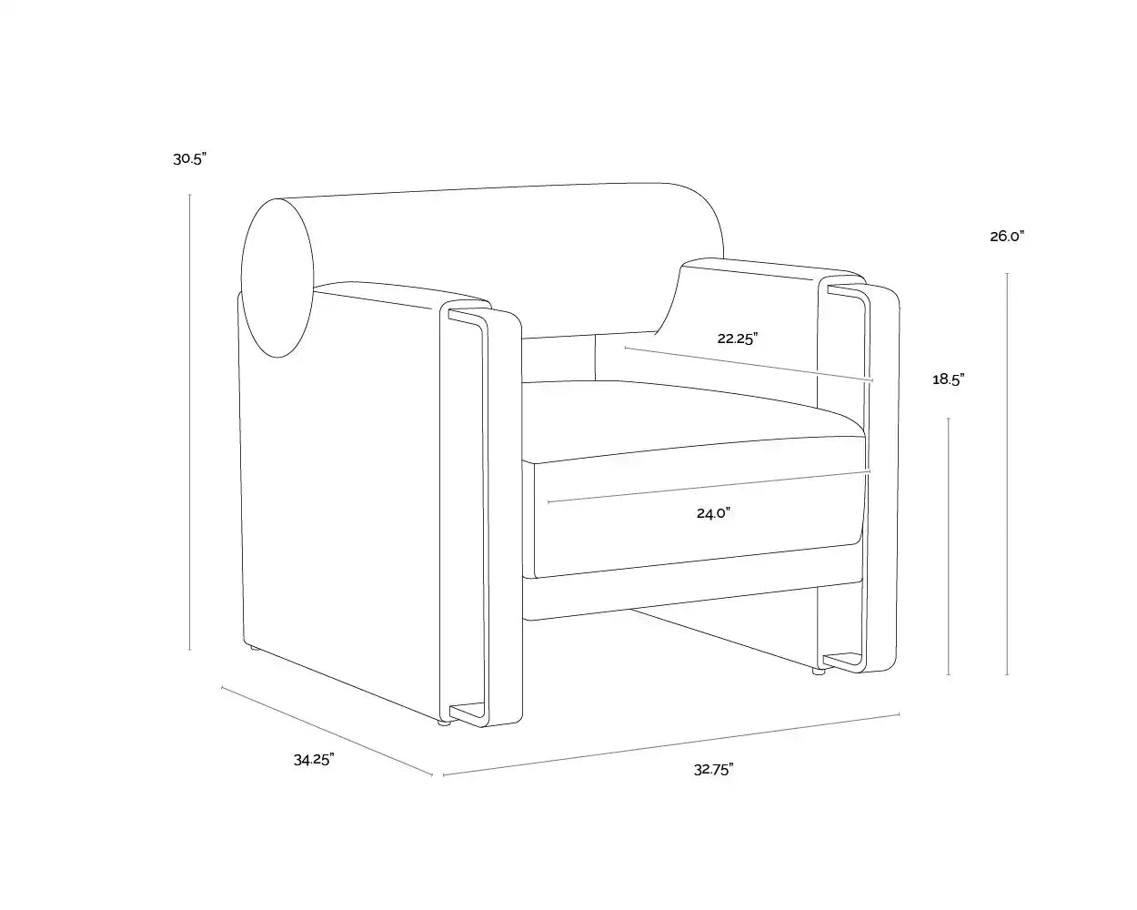 Sunpan EDGAR LOUNGE CHAIR - Lounge