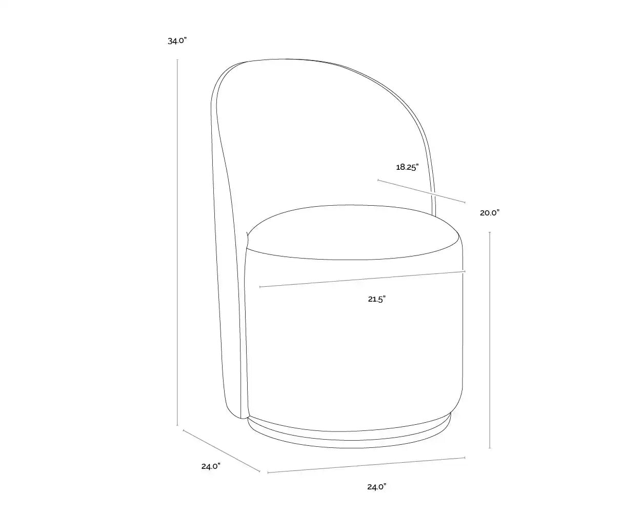 SUNPAN CAVOLI SWIVEL DINING CHAIR - Dining Chairs