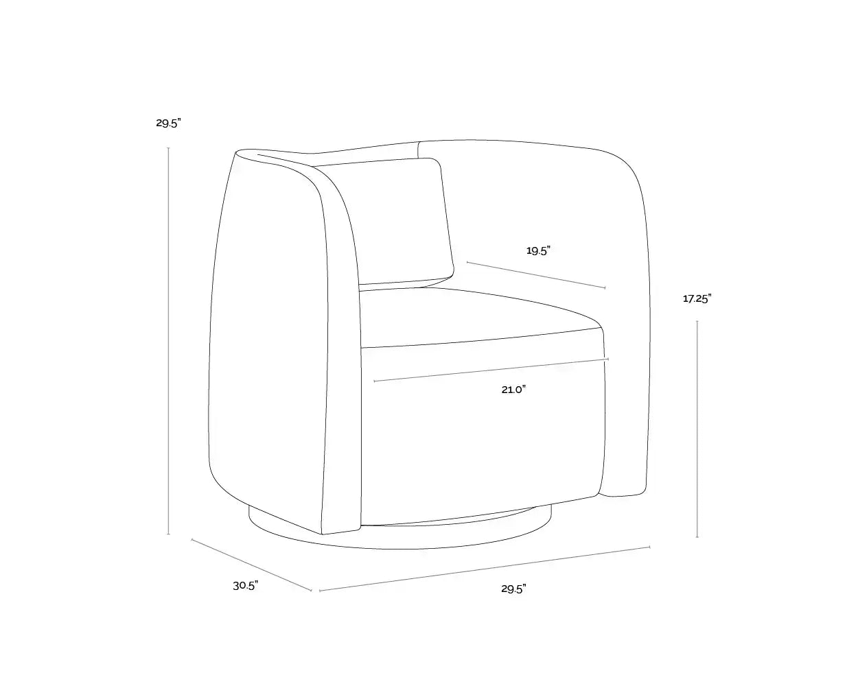 SUNPAN EMILIE SWIVEL LOUNGE CHAIR - Lounge