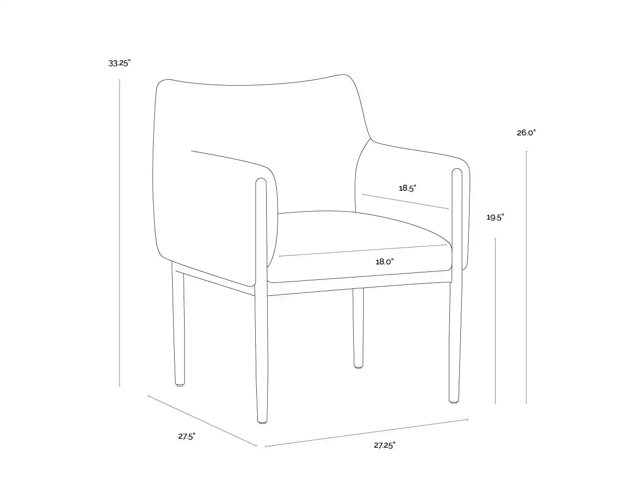 Sunpan OLEA LOUNGE CHAIR - Dining Chairs