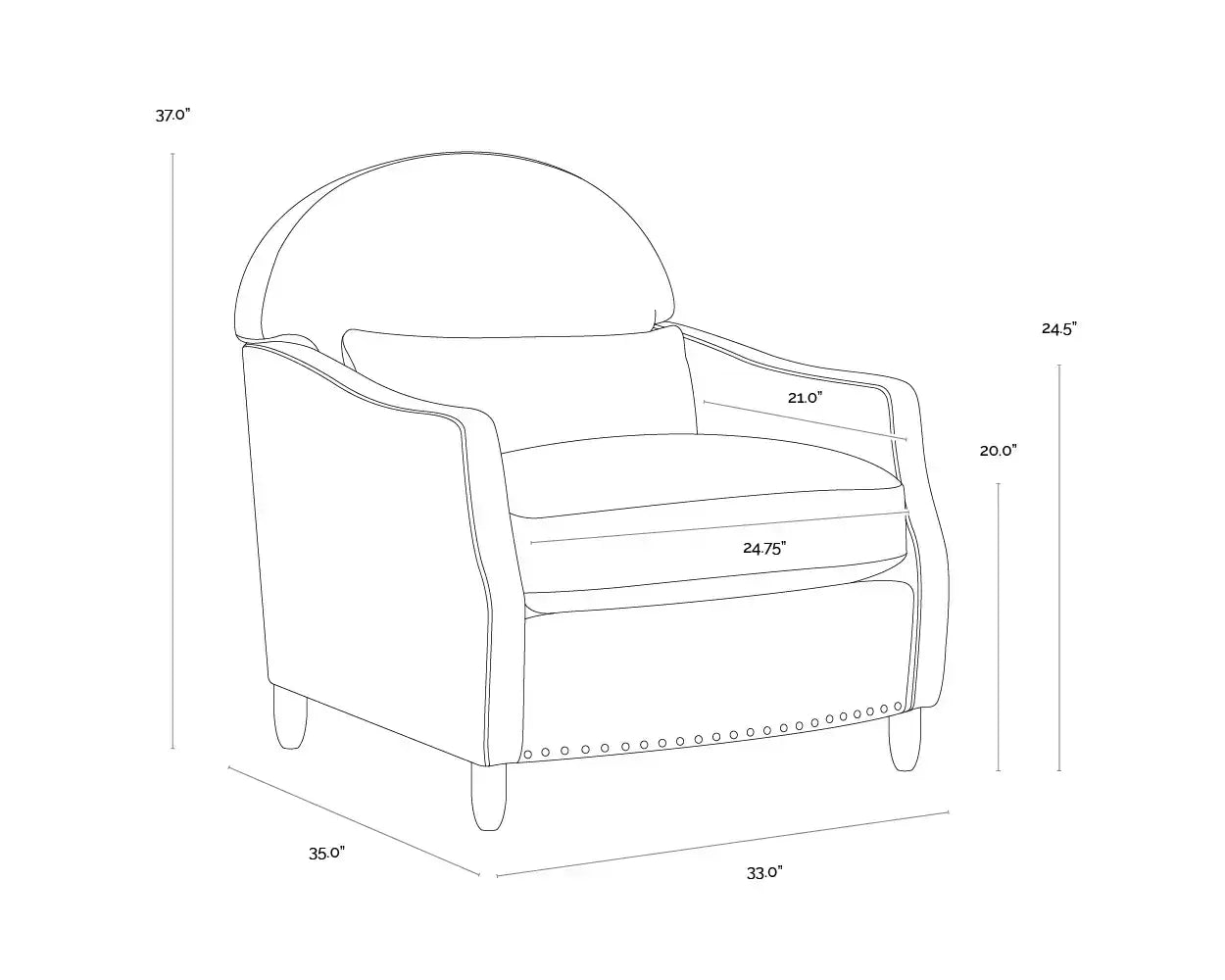 Sunpan CYNTHIA LOUNGE CHAIR - Lounge