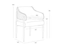 Sunpan TOVA DINING ARMCHAIR - Dining Chairs