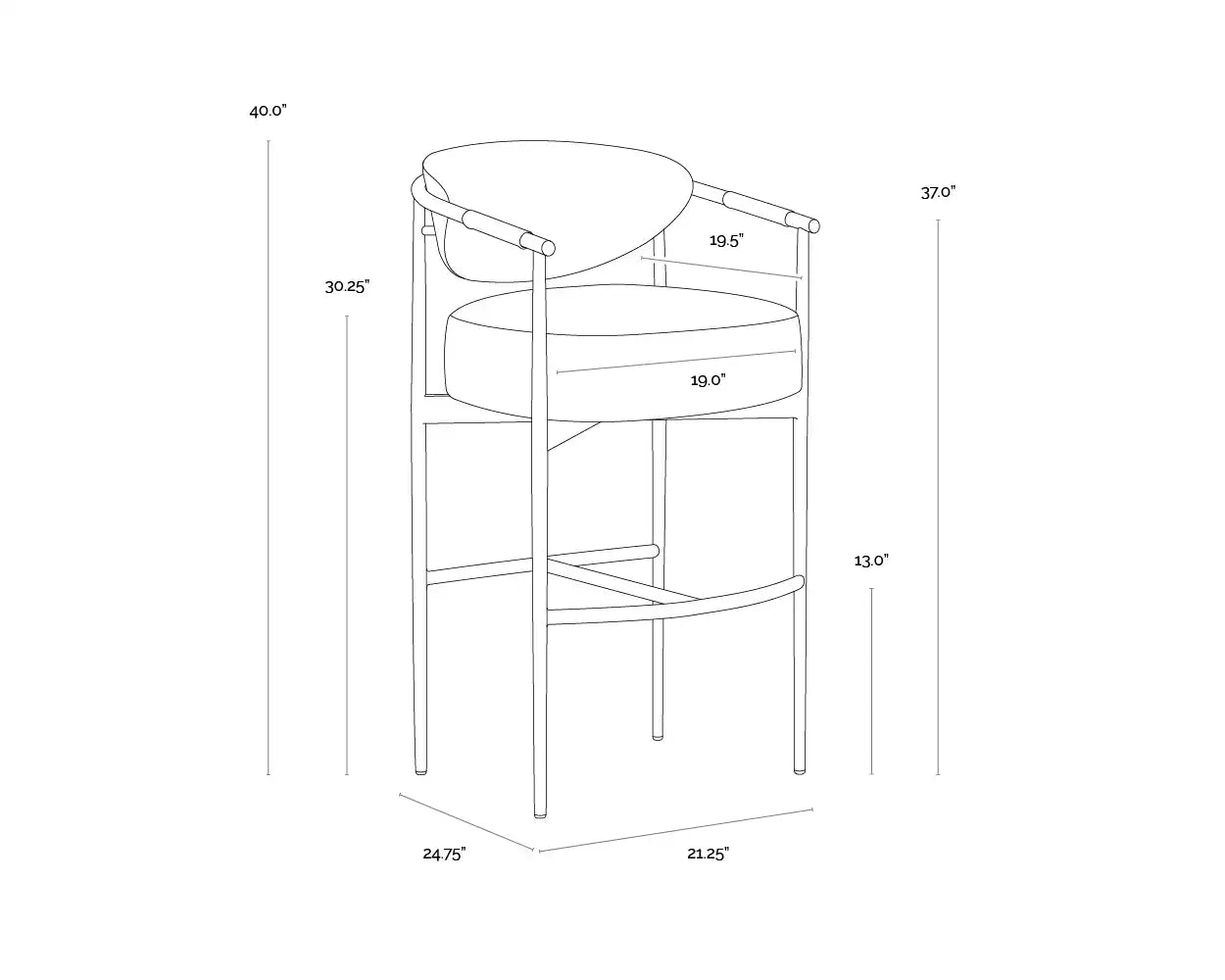 Sunpan HELOISE BARSTOOL - Bar Stools