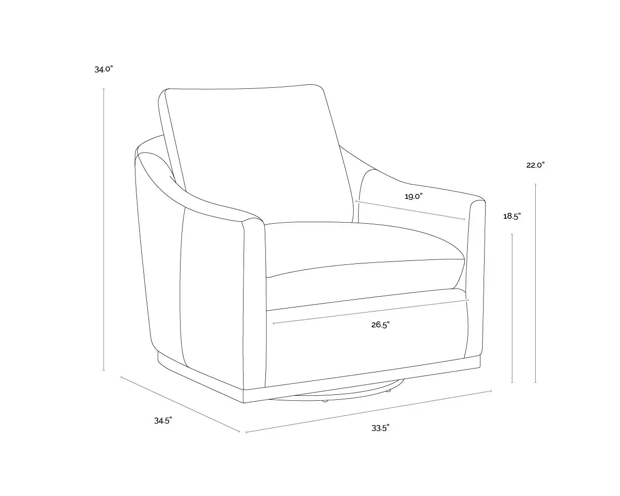 SUNPAN CORBIN SWIVEL LOUNGE CHAIR - Lounge