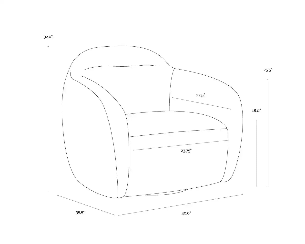 SUNPAN ISMO SWIVEL LOUNGE CHAIR - Lounge