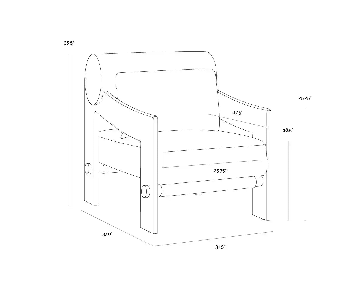 Sunpan REIZO LOUNGE CHAIR - Lounge