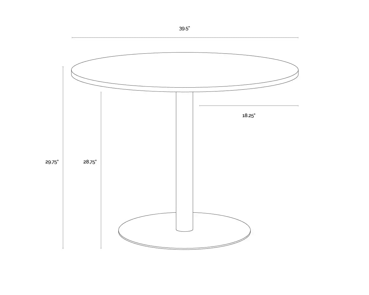 Sunpan ISKA BISTRO TABLE