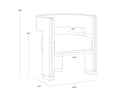 Sunpan ADAMINA DINING ARMCHAIR - Dining Chairs