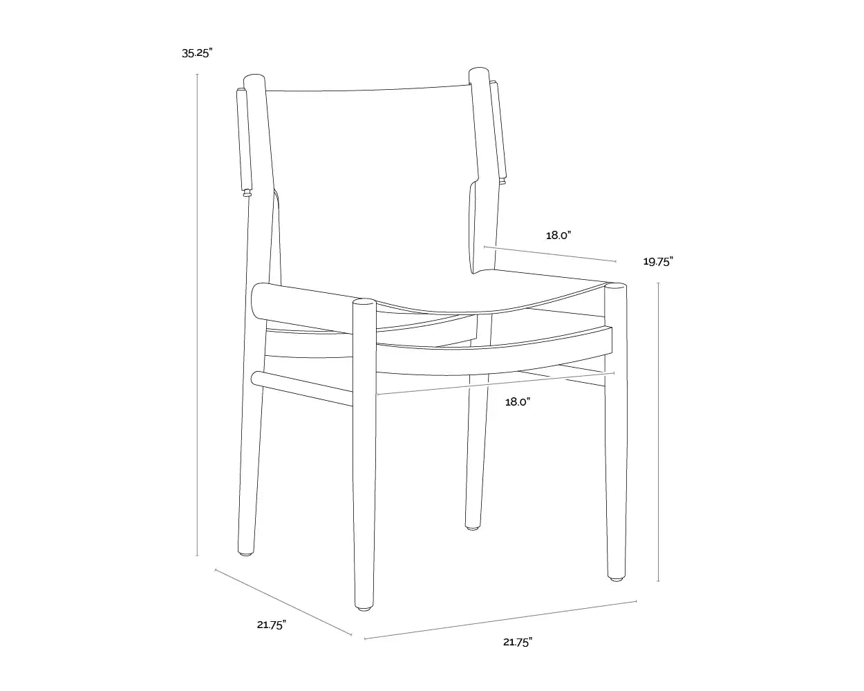 Sunpan ARGUS DINING CHAIR - Dining Chairs