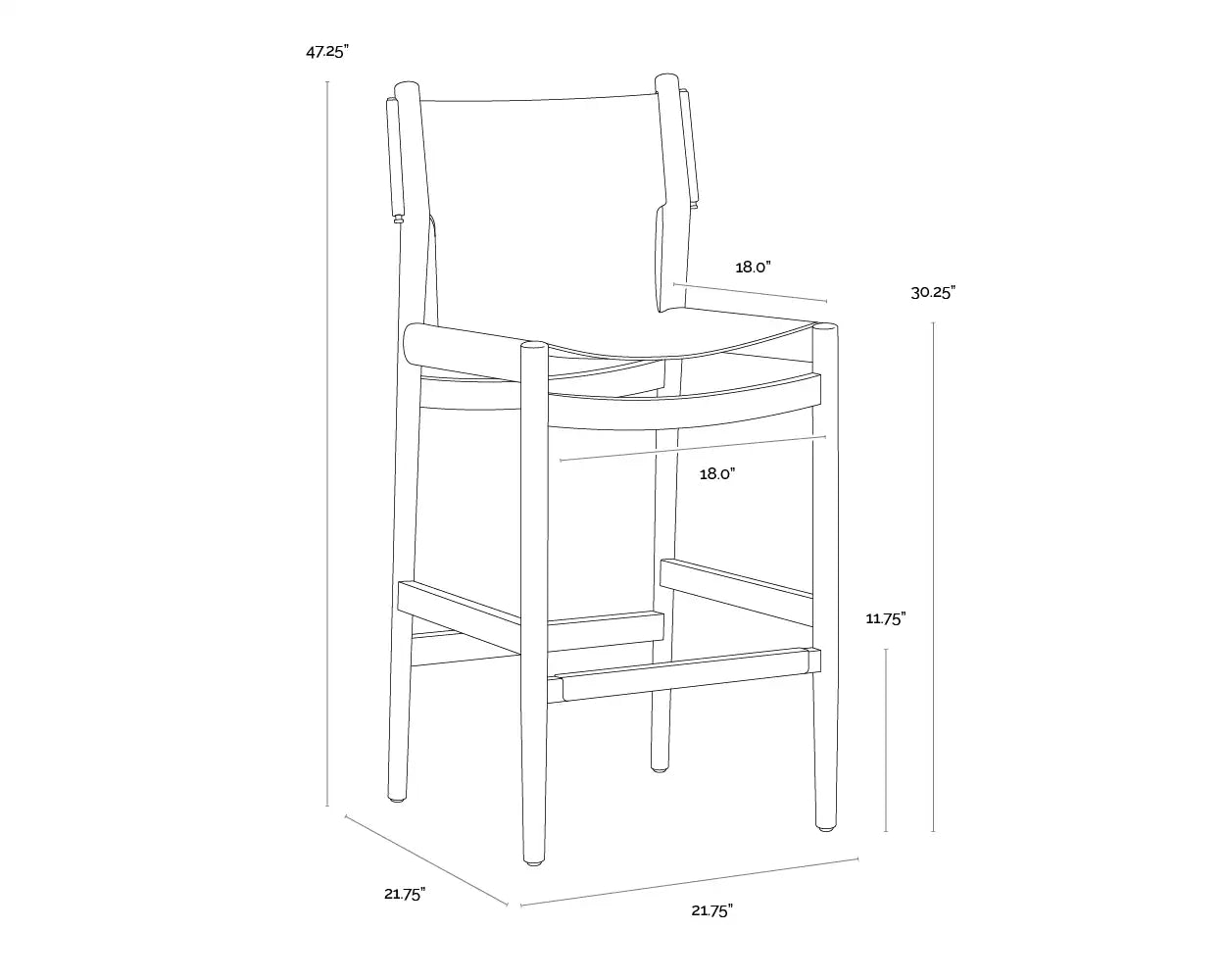 Sunpan ARGUS BARSTOOL - Bar Stools