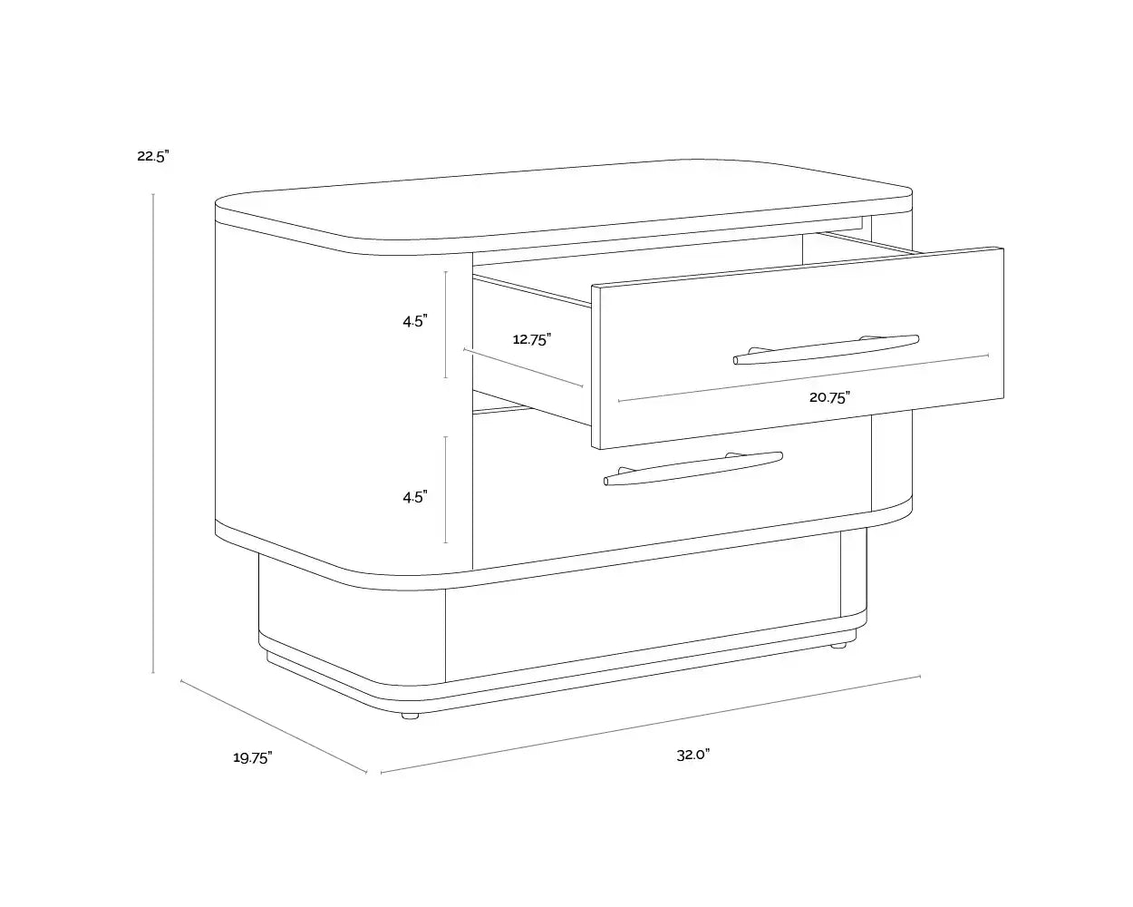 Sunpan EZEKIEL NIGHTSTAND - Nightstands