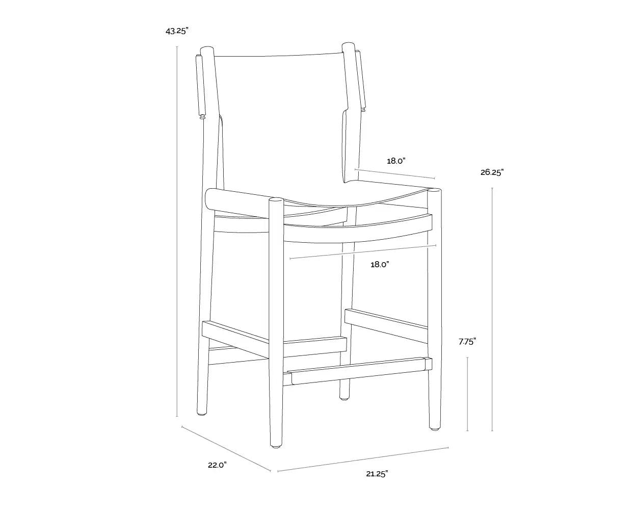 Sunpan, ARGUS COUNTER STOOL, BENCHES, OTTOMAN & STOOLS