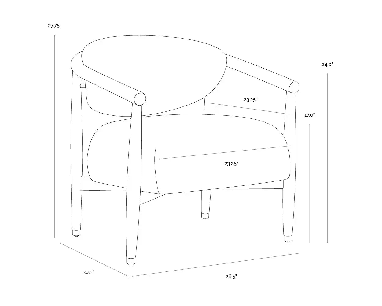 Sunpan SIGRID LOUNGE CHAIR - Lounge
