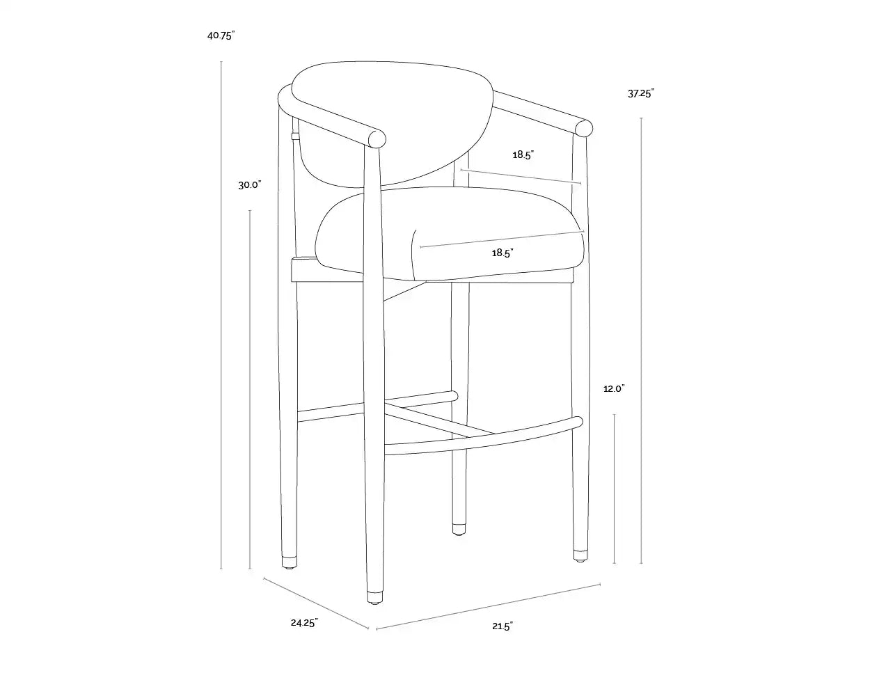 Sunpan SIGRID BARSTOOL - Bar Stools