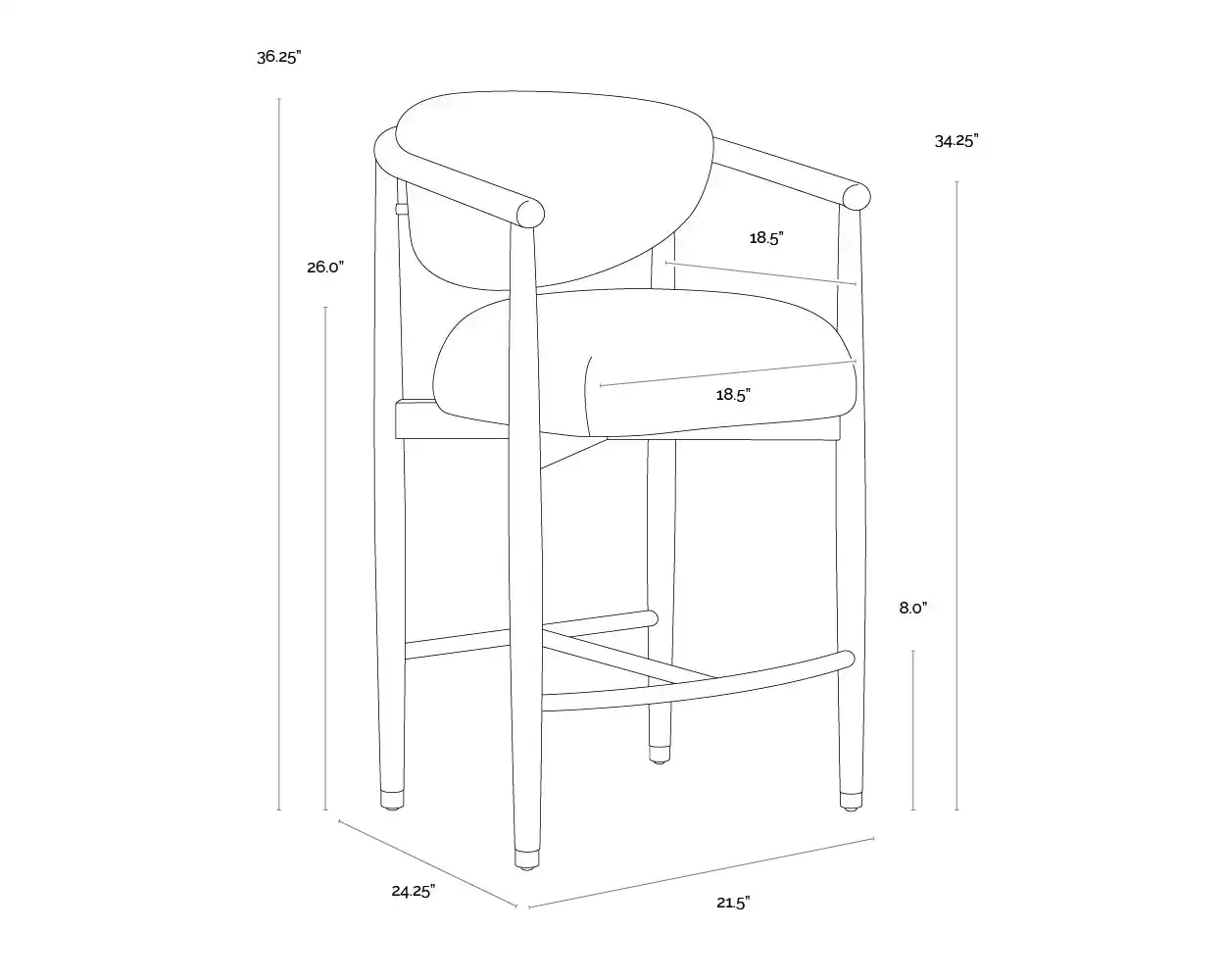 Sunpan, SIGRID COUNTER STOOL, BENCHES, OTTOMAN & STOOLS