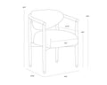 Sunpan SIGRID DINING ARMCHAIR - Dining Chairs