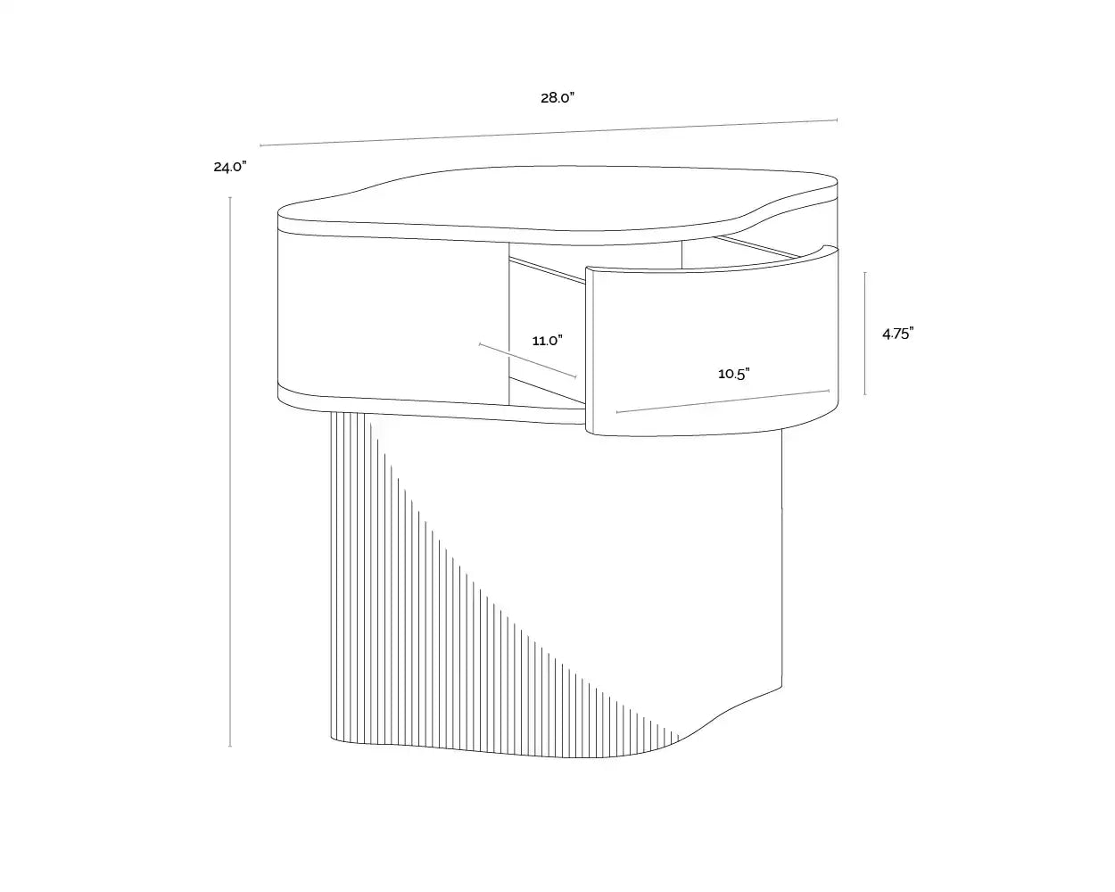 Sunpan FERN NIGHTSTAND - Nightstands