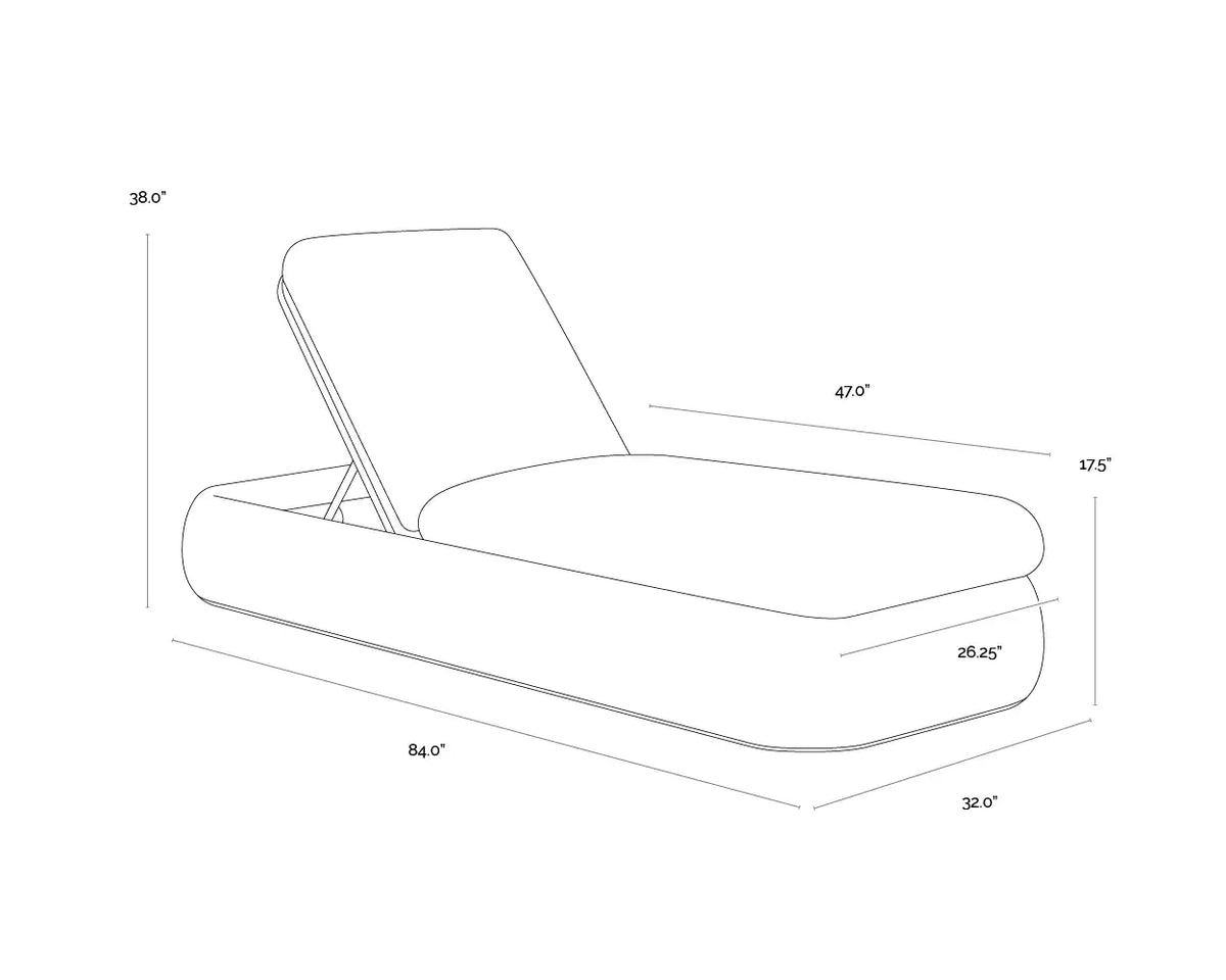 Sunpan BARCELONA LOUNGER - Outdoor Furniture