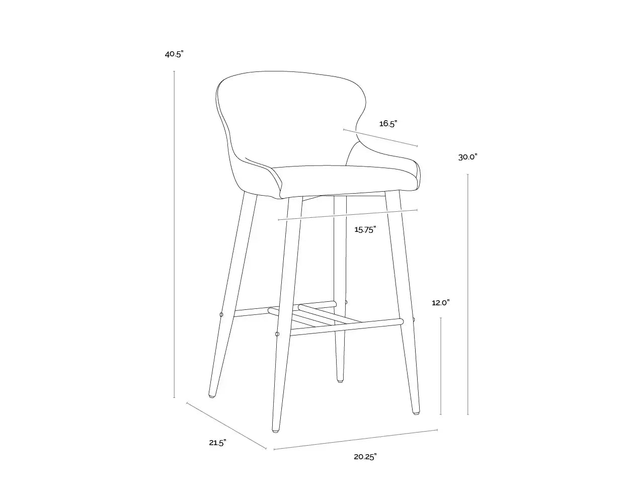 Sunpan EVORA BARSTOOL - Bar Stools