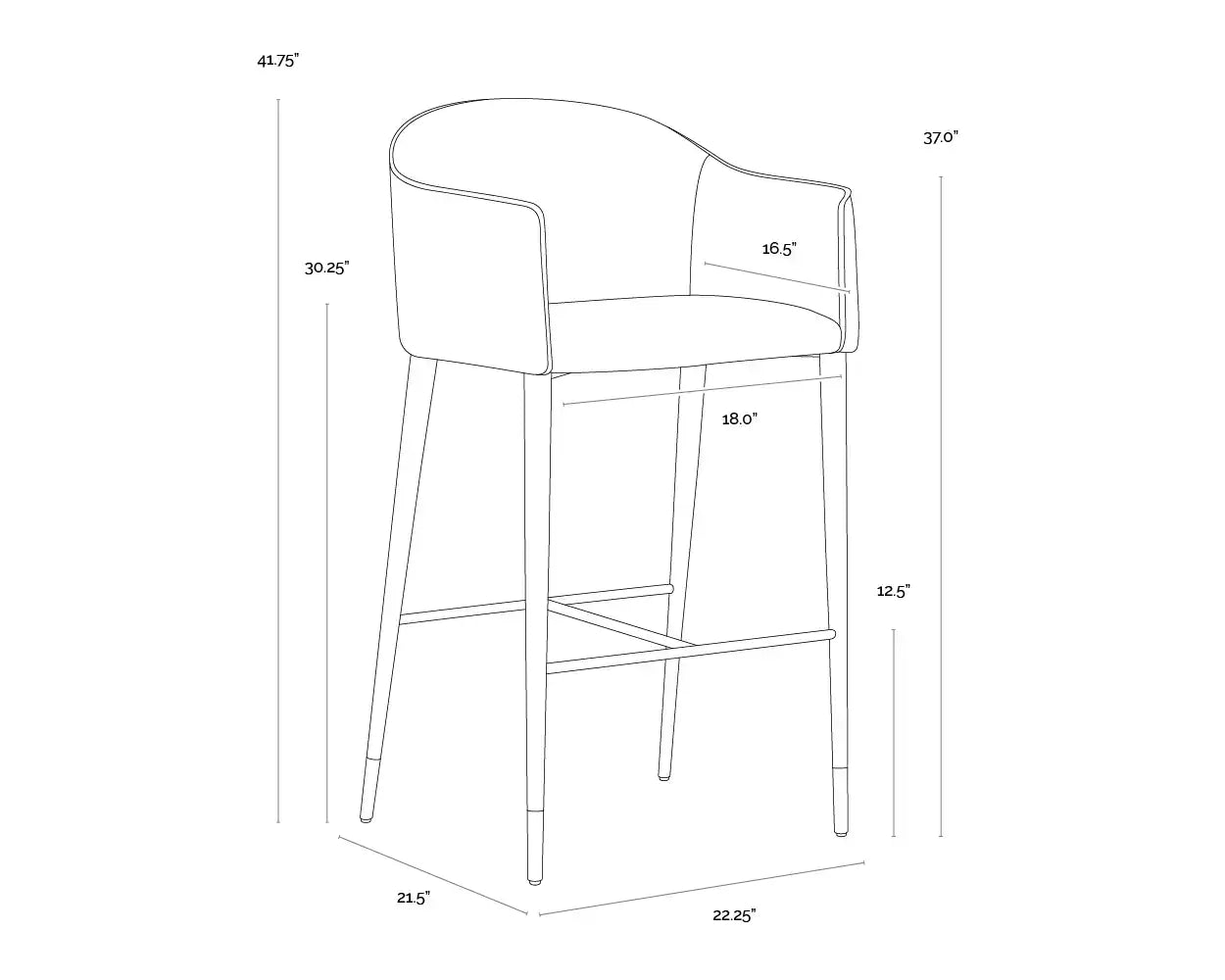 SUNPAN KYLIN BARSTOOL - Bar Stools