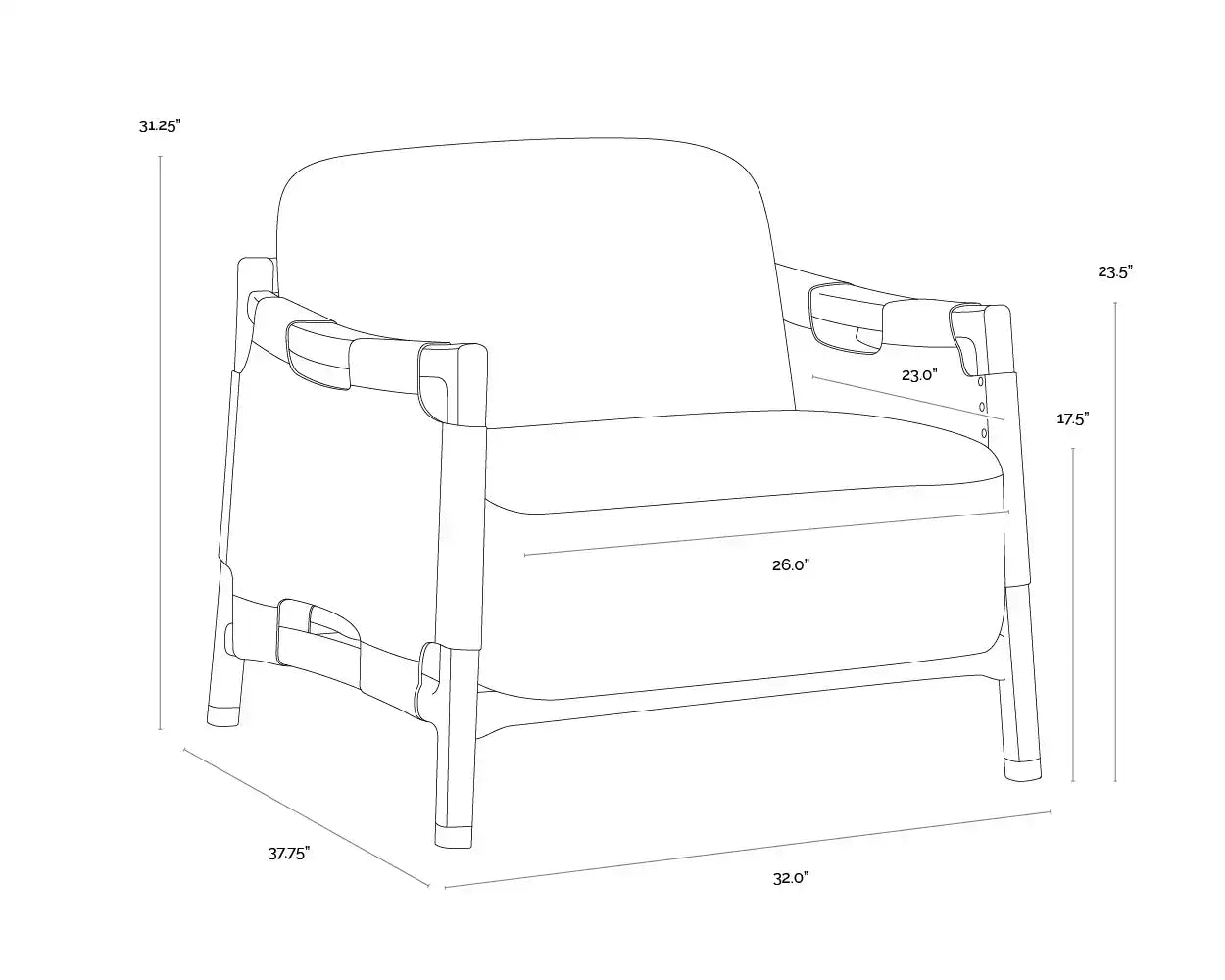 Sunpan CALLOWAY LOUNGE CHAIR - Lounge