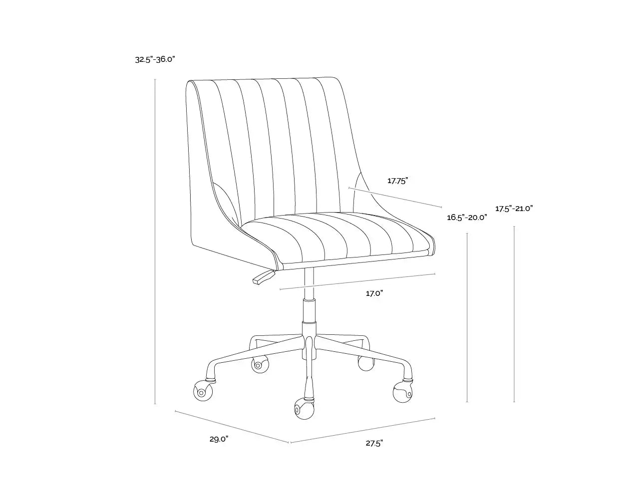 Sunpan, HALDEN OFFICE CHAIR, BENCHES, OTTOMAN & STOOLS
