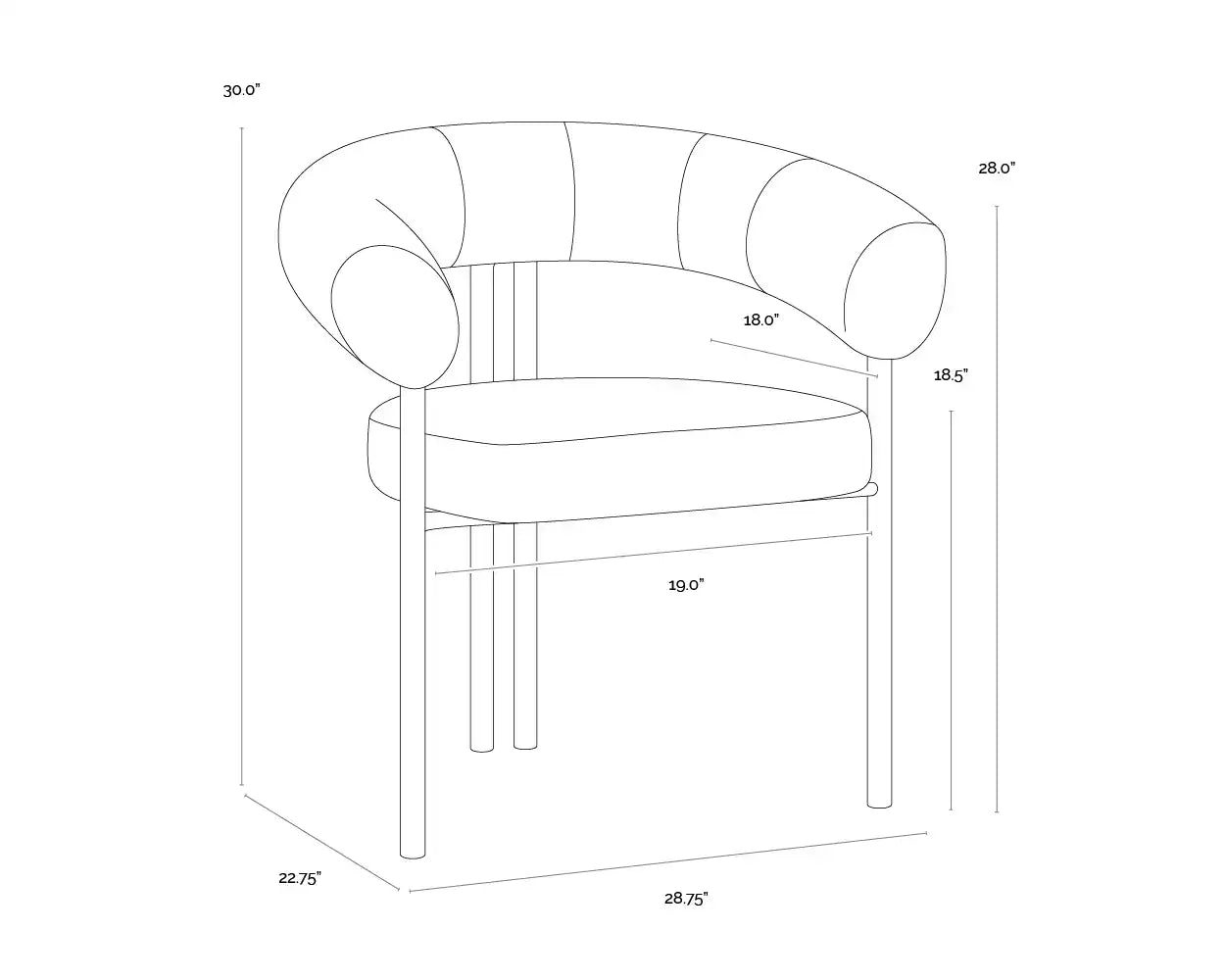 Sunpan ONIVA DINING ARMCHAIR - Dining Chairs