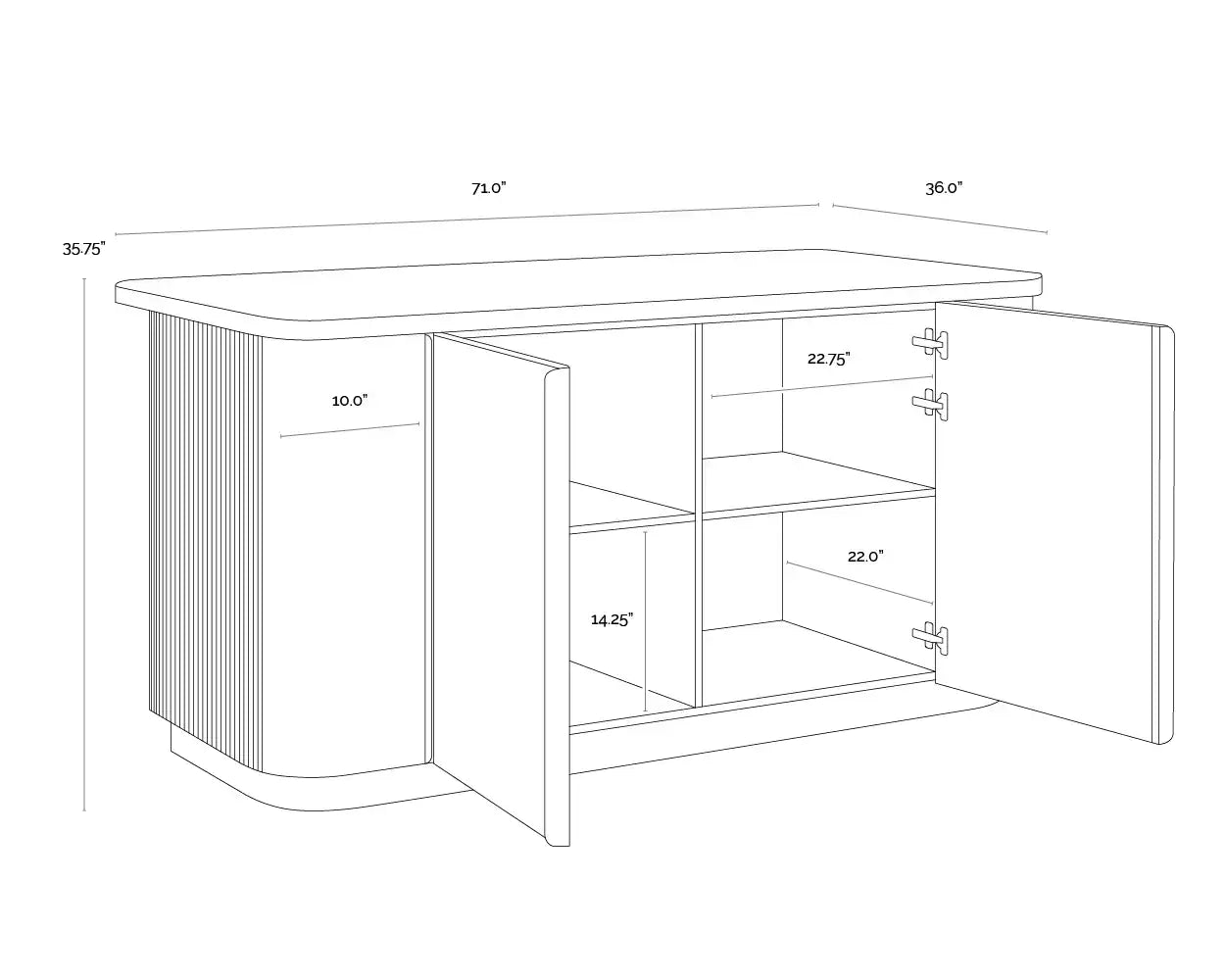 Sunpan CATALDI KITCHEN ISLAND