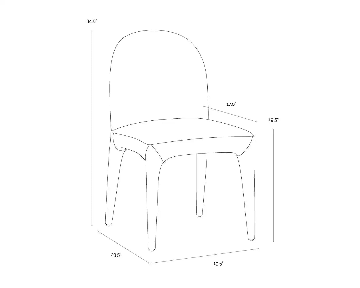 Sunpan TAMINA DINING CHAIR - Dining Chairs
