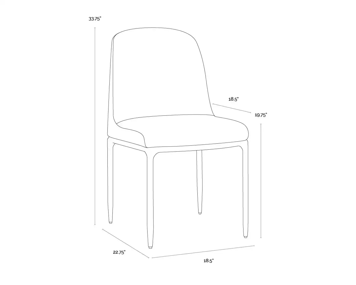 Sunpan NESTOR DINING CHAIR - Dining Chairs