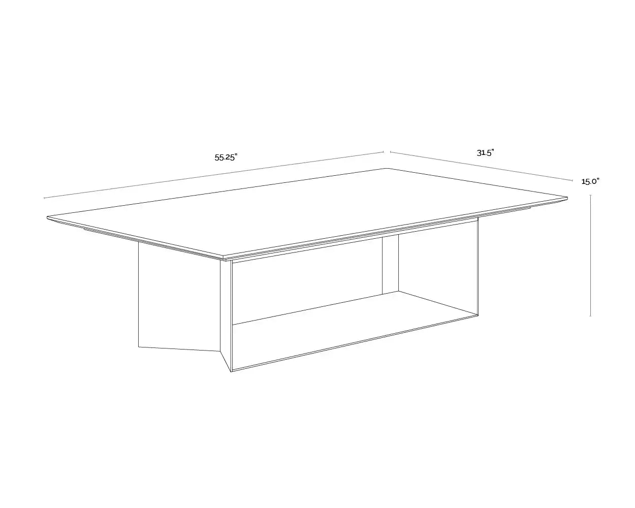 Sunpan SOLEEN COFFEE TABLE - Coffee